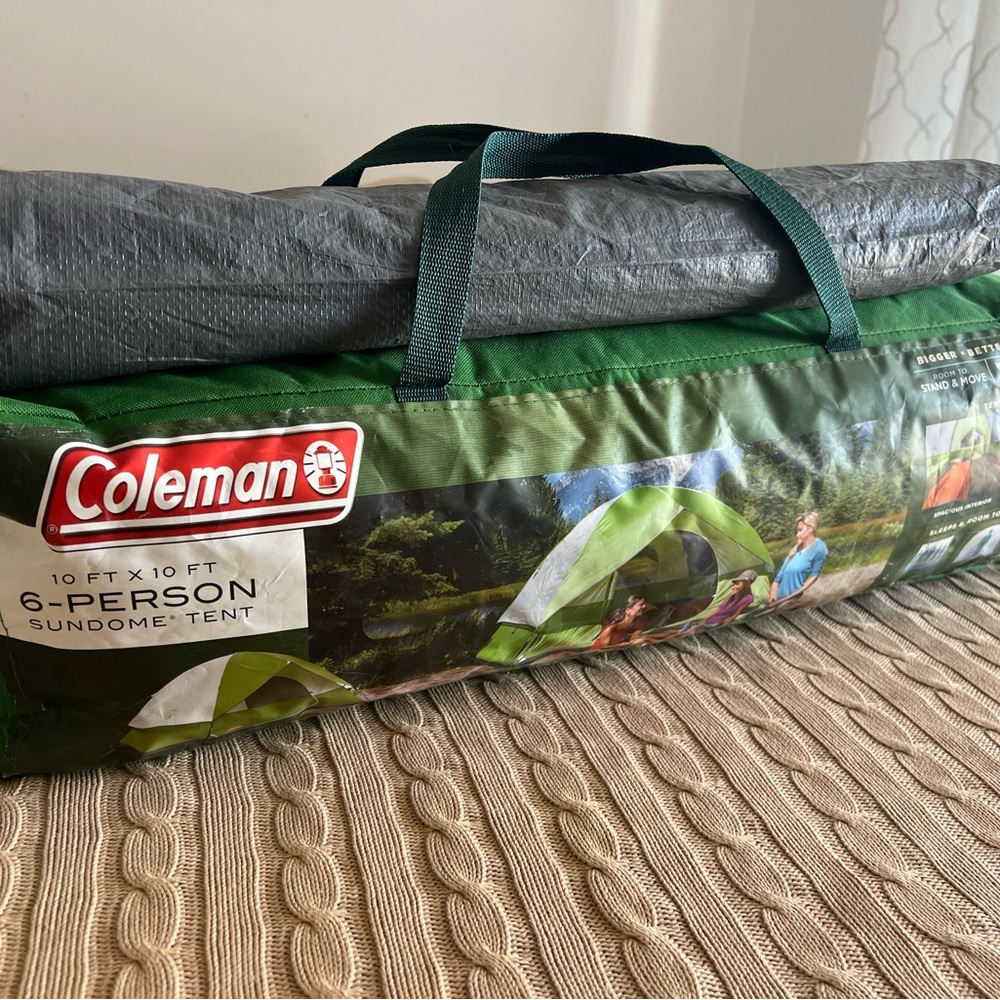 Coleman 6 person tent very little used